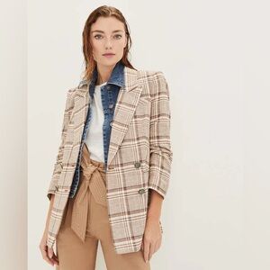 Veronica Beard Viva Dickey Jacket in Khaki Multi
